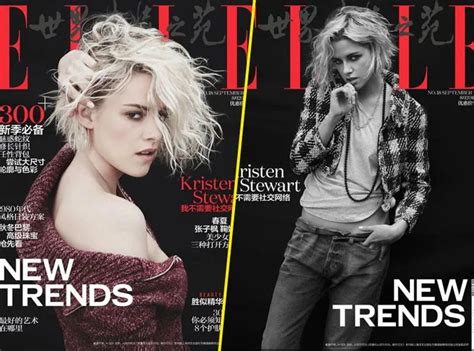 Kristen Stewart Rock Et Rebelle En Couverture Du Magazine Elle