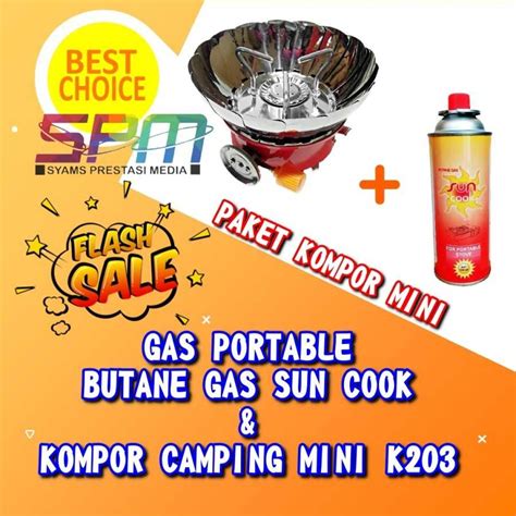 Jual Paket Camping Kompor K Butane Gas Portable Kaleng Sun