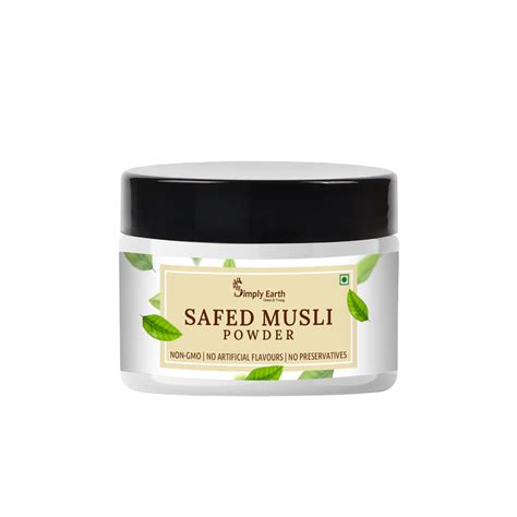 Simply Earth Organic Safed Musli Root Powder Ayurvedic Support For