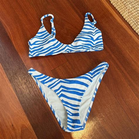 TRIANGL BIKINI SIZE SMALL TOP DESIGNED FOR A Depop
