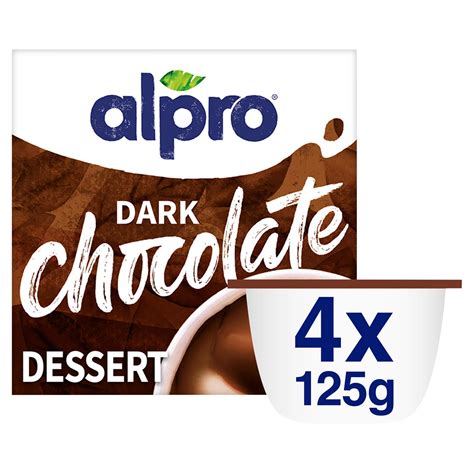 Alpro Dark Chocolate Dessert 4x125g Dried Fruit Nuts And Snacks Iceland Foods