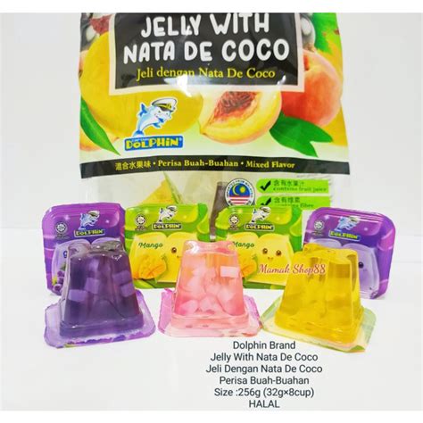 Dolphin Jelly With Nata De Coco 256g 32g8cup HALAL Shopee Malaysia