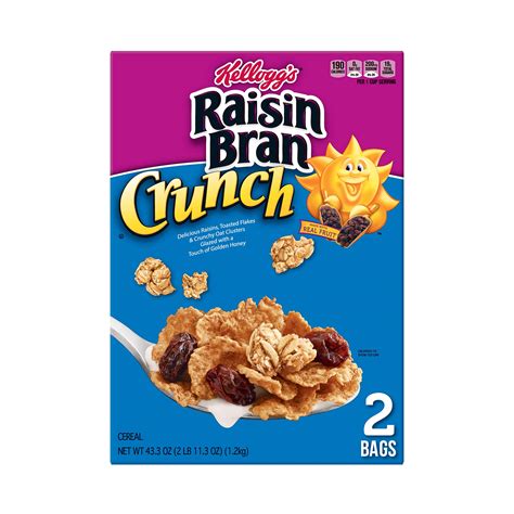 Kellogg S Raisin Bran Crunch Breakfast Cereal Original Good Source