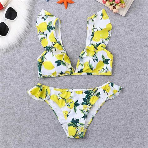 Sexy Fashion Women New Floral Print Bikini Set Swimming Swimsuits Swimwear Beachwear Suit