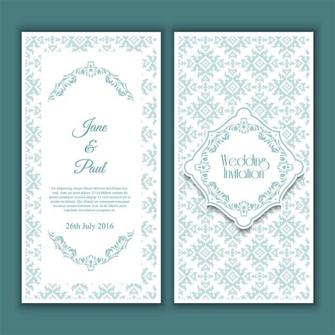 Decorative wedding invitation design 210170 Vector Art at Vecteezy