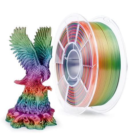 Ziro Rainbow Silk Pla Filament Mm Silky Multicolored D Printer