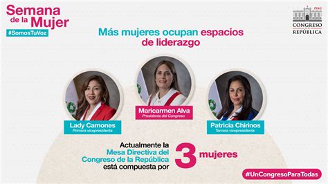 Congreso Del Perú 🇵🇪 On Twitter Semanadelamujer L Más Mujeres Ocupan