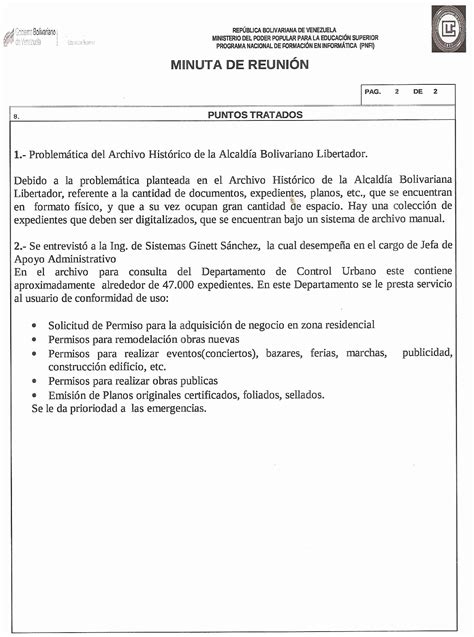 50 Formatos De Minutas De Reunion