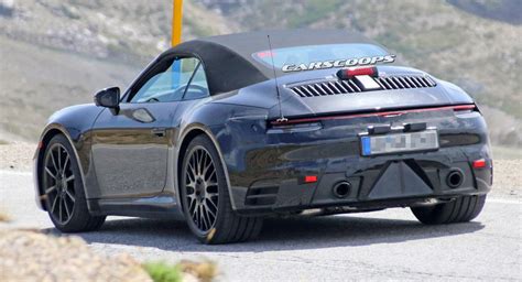 Sun’s Out Guns Out Next Porsche 911 Cabrio Spied Hot Weather Testing Carscoops