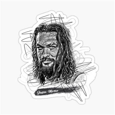 "Jason Momoa Abstract Sketch Art, Jason Momoa, Jason Momoa Fan Art " Sticker by Garrickfusion ...