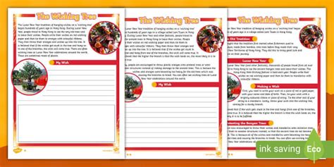 Lunar New Year Wishing Tree Differentiated Fact File