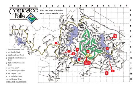 Connestee Falls Trail Map