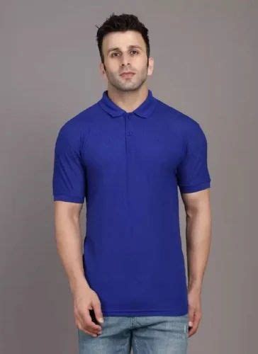 Men Plain Polo Neck Polyester T Shirt At Rs 220 Piece Mens T Shirt In