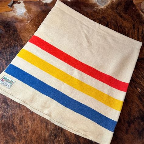 Vintage Orrlaskan Wool 3 Stripe Blanket Camping Blanket 72 Etsy