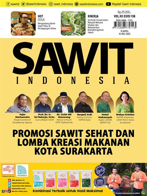 Majalah Sawit Indonesia Edisi Agar Sawit Tetap Bersama Ukm