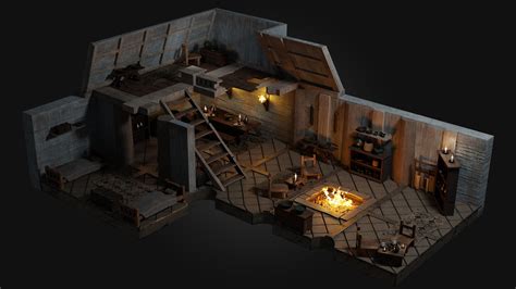 Artstation Skyrim Breezehome Isometric