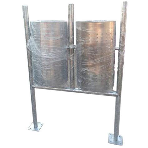 Double Bucket Stainless Steel Dustbin Application Public Place At Best