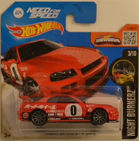 Hot Wheels Nissan Skyline GT R R Red HW Night Burnerz Series