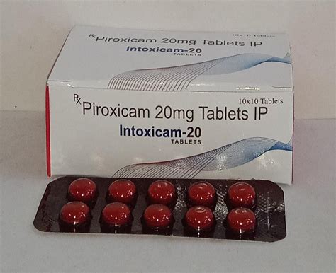 Piroxicam 20mg Tab INTOXICAM 20 Packaging Size 10 10 Packaging