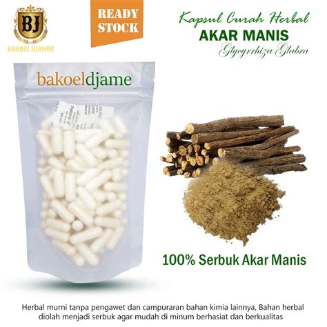 Jual Akar Manis Kayu Legi Kapsul Curah Kapsul Herbal Shopee Indonesia