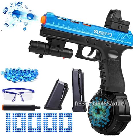 2 In 1 Electric Glock Splatter Ball Gel Blaster Toy Gun Outdoor Game