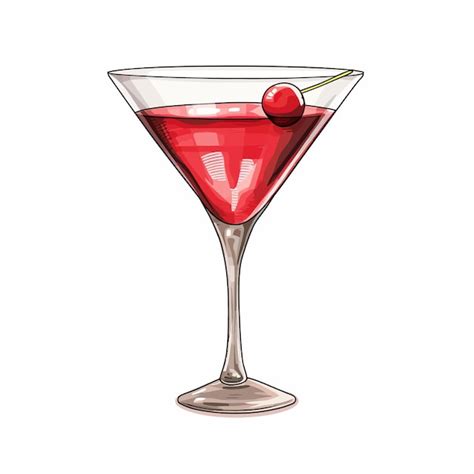 Martini Cocktail Alcoholic Drink Glass Vector Premium Ai Generated Vector