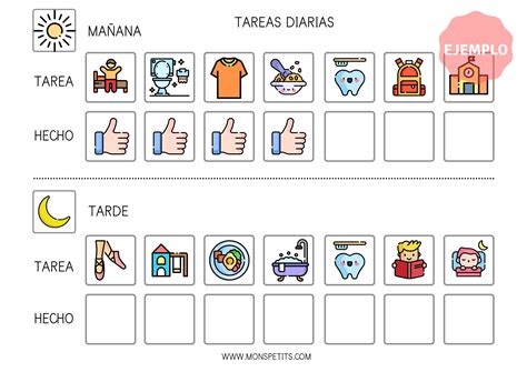 Plantilla de Tareas Diarias Español Hábitos y rutinas para Etsy