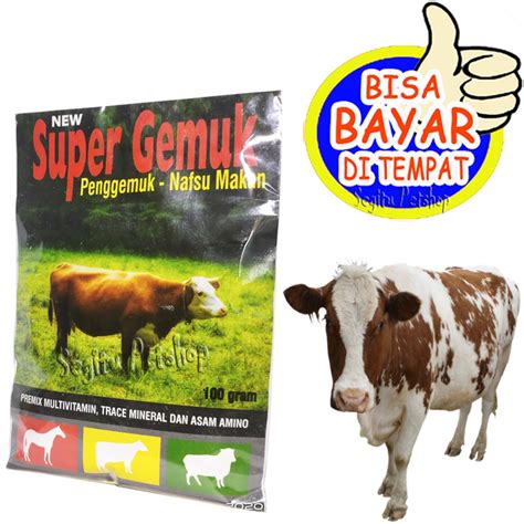 Jual Vitamin Jamu Penggemuk Ternak Sapi Kerbau Kambing Super Gemuk