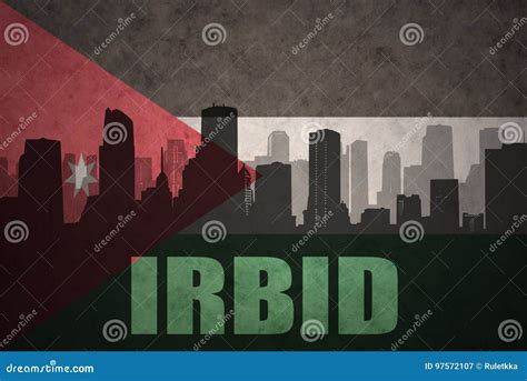 Irbid City Hashemite Kingdom Of Jordan Map Vector Illustration