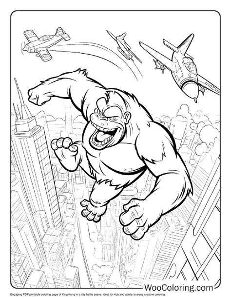 100 King Kong Coloring Pages Free Printable Pdf Woo Coloring