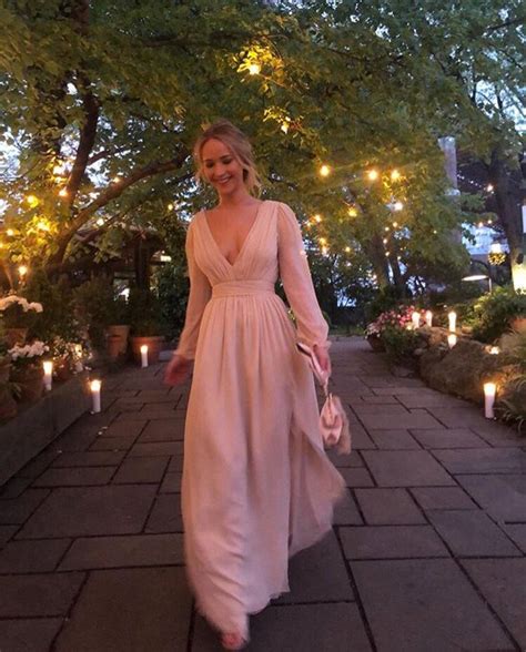 Jennifer Lawrence Wore A Wedding Dress To Her Engagement Party