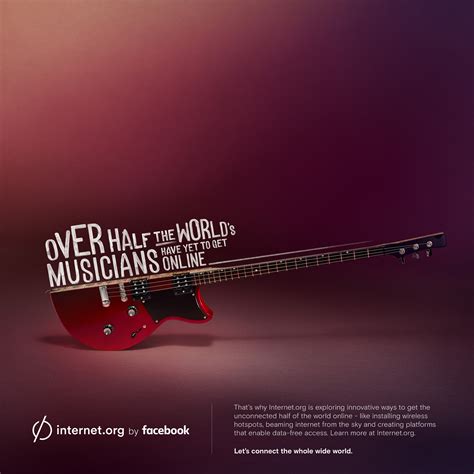 Facebook Print Advert By Sid Lee Internet Org Musicians Electric