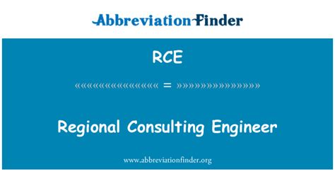 Rce Definición Ingeniero Consultor Regional Regional Consulting Engineer