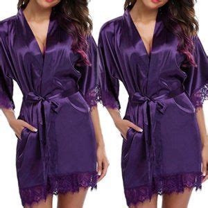 Pizzshop Intimates Sleepwear Sexy Robe Satin Lingerie Women Lace Dress Babydoll Nightgown