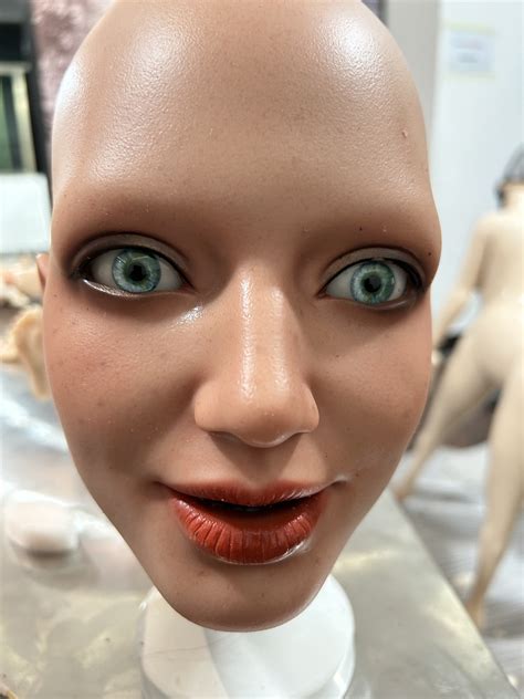 Full Silicone Sex Doll Head Realistic Implanted Hair Mobile Jawbone