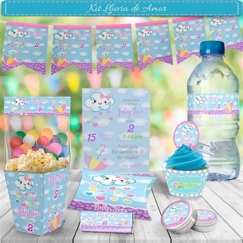 Kit Imprimible Lluvia De Amor July Love Kits