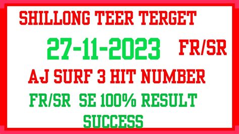 DAILY SHILLONG TEER HIT TARGET 27 11 2023 KHAI HILLS ARCHERY