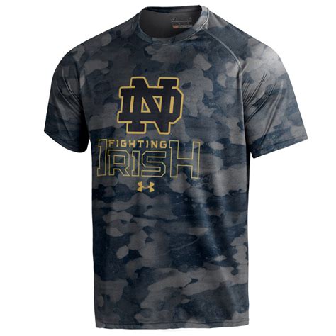 Mens Under Armour Navy Notre Dame Fighting Irish Tech Novelty Camo T