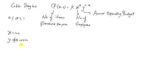 SOLVED Involve Cobb Douglas Productivity Functions These Functions