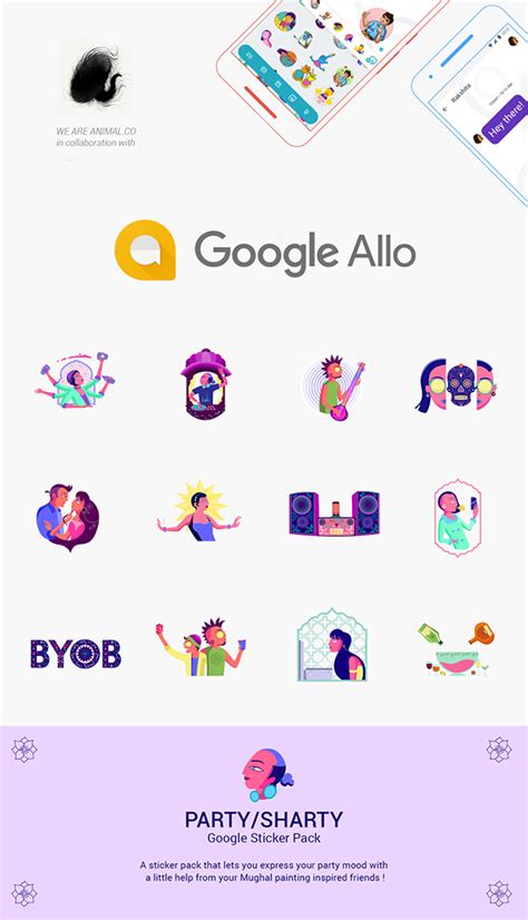 Google Allo - Sticker Pack on Behance