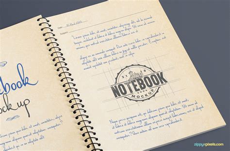 Free Open Journal Mockup Psd Zippypixels Stationery Mockup Mockup