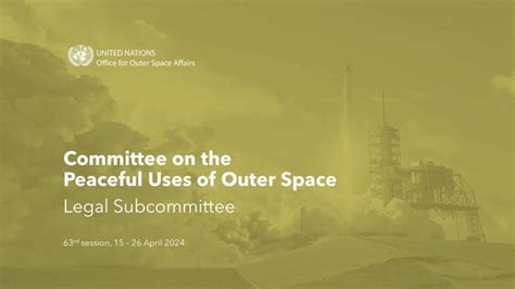 Outer Space Committee On The Peaceful Uses Of Outer Space Legal