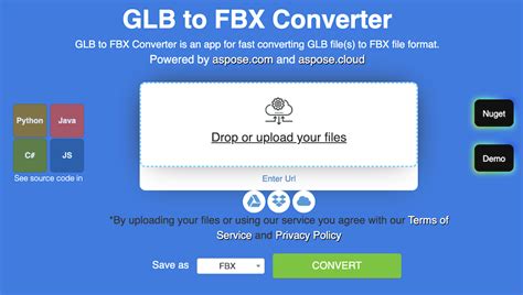 Convierte GLB a FBX en línea gratis con texturas