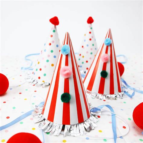 Fun And Colourful Circus Party Hats Circus Birthday Party Circus