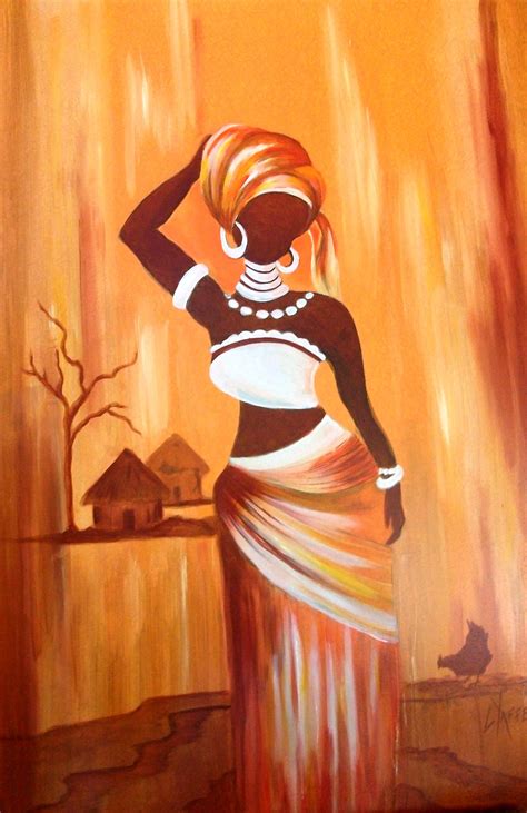 Stunning African Woman Oil Painting