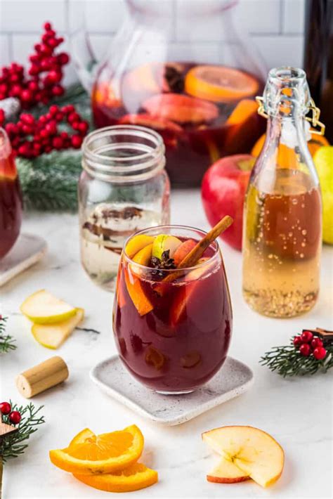 Red Christmas Sangria Julies Eats And Treats