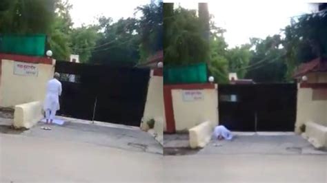 Namaz Row Video Of Aged Muslim Offering Namaz Outside Cdo House In