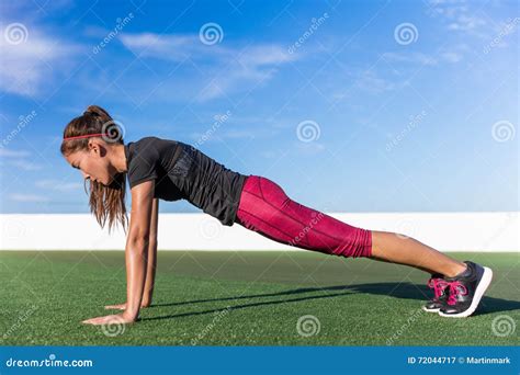 Fitness Woman Planking Yoga Plank Pose Exercise Stock Image Image Of