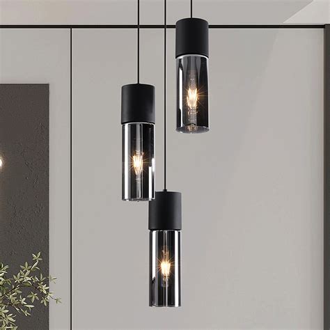 3 Flammige Moderne Pendelleuchte Mit Rauchglas Ela LumenXL De