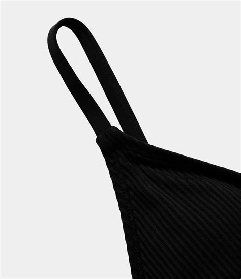 Women S Contrast Adjustable Strap Crossover Hem Bikini Top Swimsuit